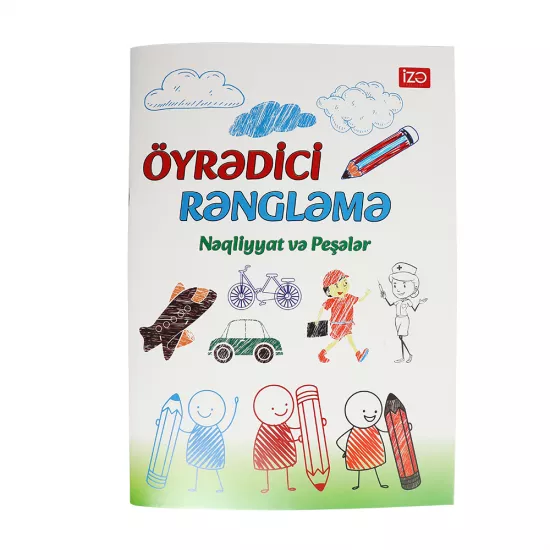 Öyrədici Rəngləmə A4 nəqliyyat və peşələr