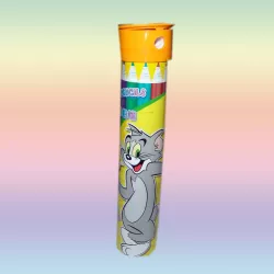 Karandaş rəngli tj4d021 12 rəng yumru dəmir qabda