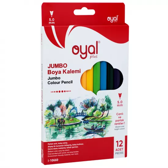 Karandaş rəngli i-10660 5.0mm 12 rəng JUMBO