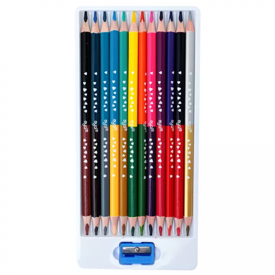 Karandaş rəngli i-10665/12 3.3mm 24 rəng ikitərəfli + karandaşyonan