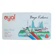 Karandaş rəngli i-2450 12 rəng dəmir qabda-Milli