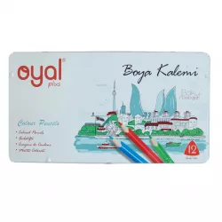 Karandaş rəngli i-2450 12 rəng dəmir qabda-Milli