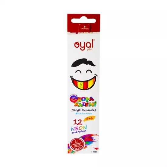 Karandaş rəngli i-4515 12 neon rəngli 2-tərəfli