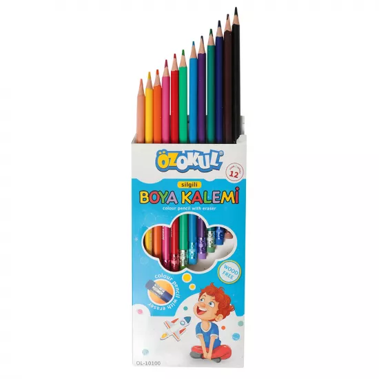 Karandaş rəngli OL-10100 12 rəng pozanlı