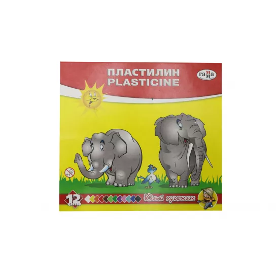 Plastilin 280045 12 rəng Yunıy xudojnik