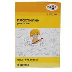 Plastilin 280046 16 rəng 'Yunıy Xudojnik'