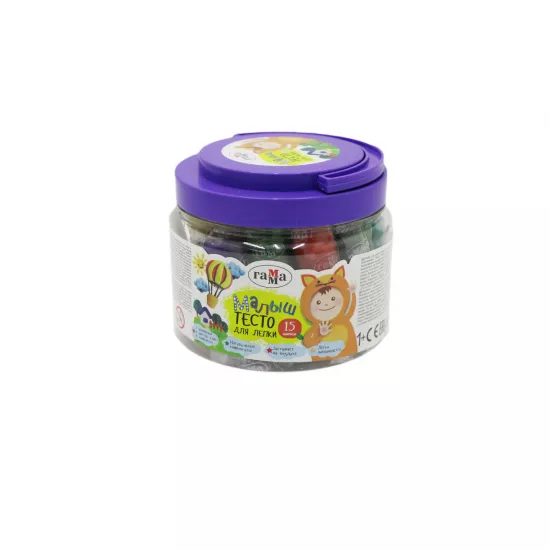 Plastilin 211218_05 qabda 'Malış' 15 rəng