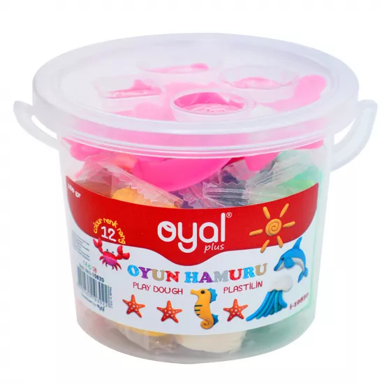 Plastilin i-10820 12 rəngli qabda