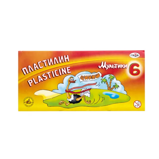 Plastilin 280015 6 rəng 120 qr multiki