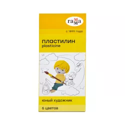 Plastilin 280042 6 rəng Yunıy xudojnik