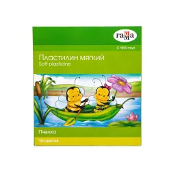 Plastilin myaqkiy 280031H 10 rəng 'Pçelka'
