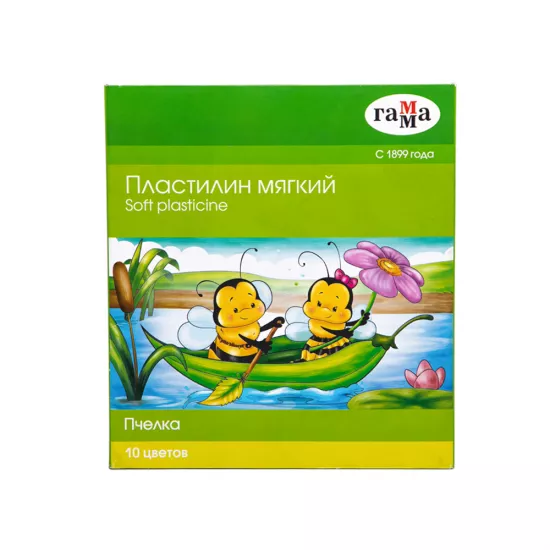 Plastilin myaqkiy 280031H 10 rəng 'Pçelka'