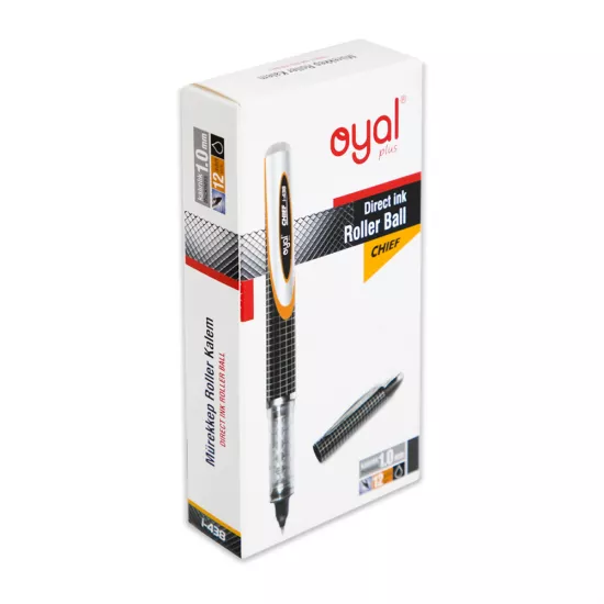 Qələm gel i-438 1mm qara