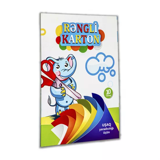 Rəngli karton A4 10 vərəq