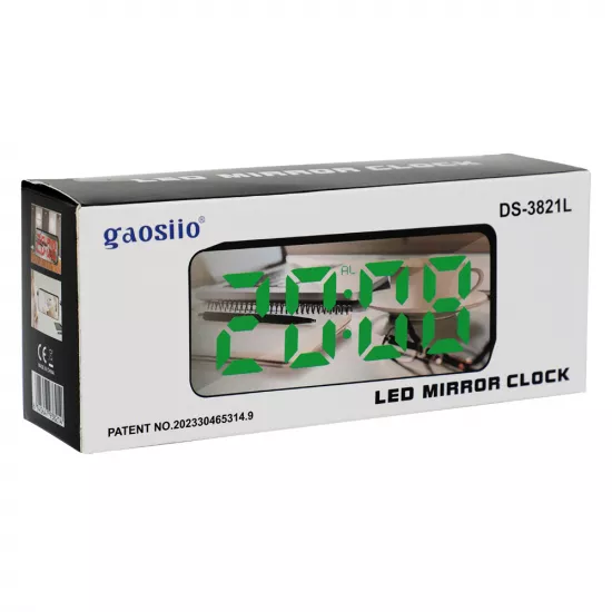 Saat elektron DS-3821L (güzgülü) (ağ,yaşıl,qırmızı)