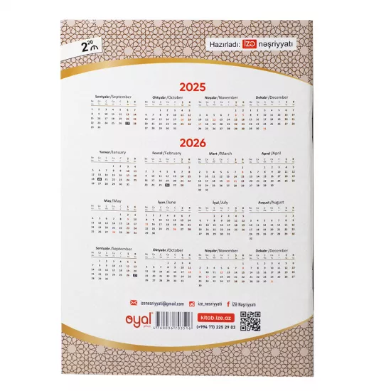 Gündəlik 1-11 sinif 2025/2026 (Oyal)
