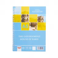 Dəftər spirallı A5 72v yan. açılan dama