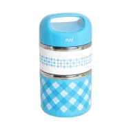 Yemək saxlama qabı i-4810 2 mərtəbə mavi