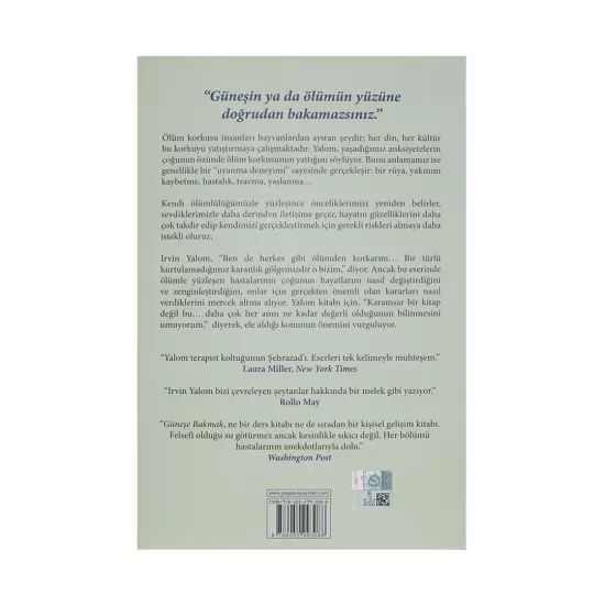 K.Güneşe Bakmak Ölümle Yüzleşmek (İrvin D.Yalom)