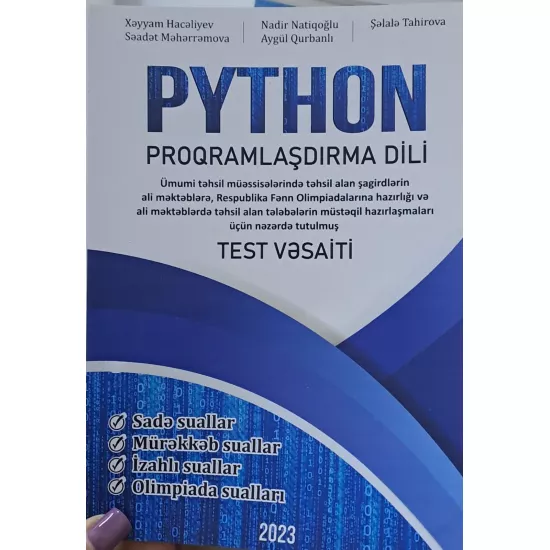 K.PYTHON Proqramlaşdırma dili Test Vəsaiti