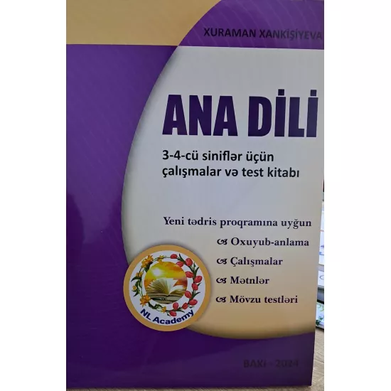 K.Ana Dili 3-4-cü siniflər üçün çalışmalar və test kitabı (X.Xankişiyev)