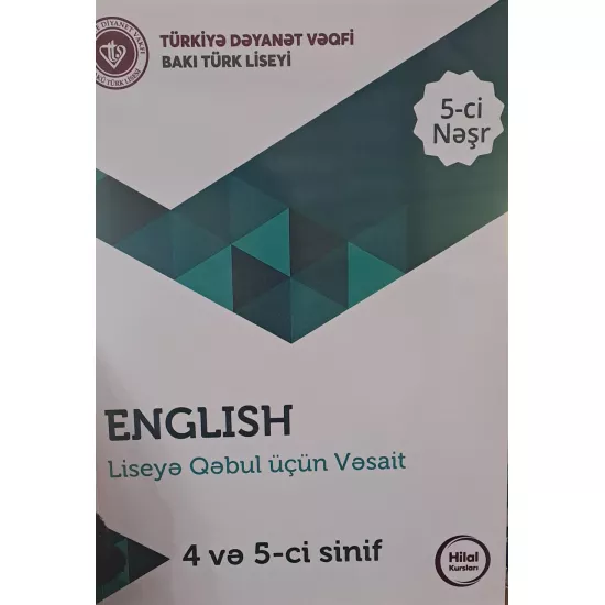 K.Engilish Liseyə qəbul üçün vəsait IV-V sinif(Dəyanət)(13Azn)