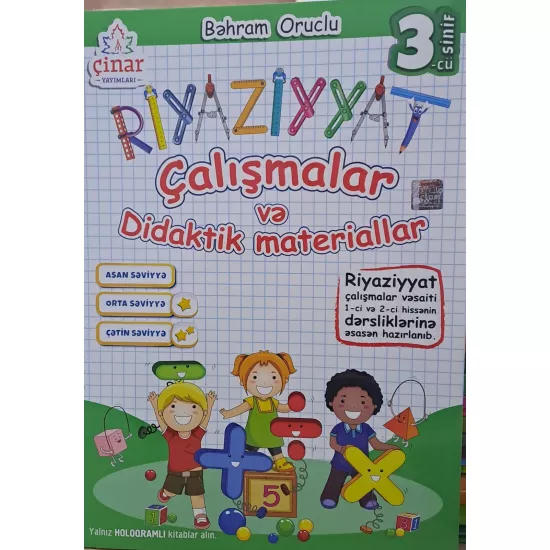 K.Riyaziyyat Çalışmalar və Didaktik materiallar 3s (Çinar)(8.50Azn)