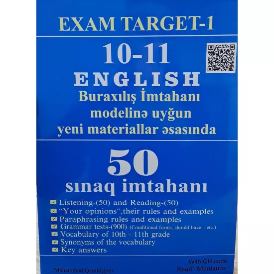 K.English Buraxılış 10-11 50 sınaq imtahanı (Exam Target-1)(M.Qarakişiyev)