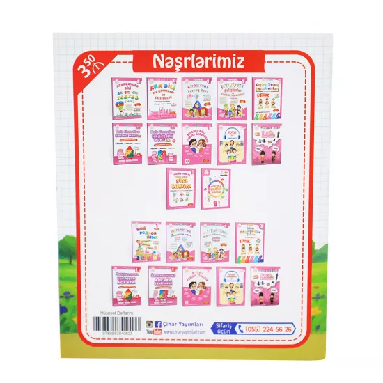 K.Mənim İlk Hüsnxət Dəftərim Riyaziyyat 1-ci sinif 1-ci yarımil(Çinar)(3.50Azn)